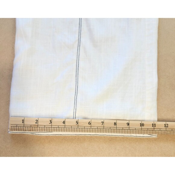 NWT Sugarlips White w/ Blue Stich Linen Blend Wide Leg Jumpsuit Size Large - Picture 11 of 11